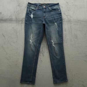 Hydraulic Jeans Women's Size 12 High-Rise Murray Straight 29" Inseam Distressed